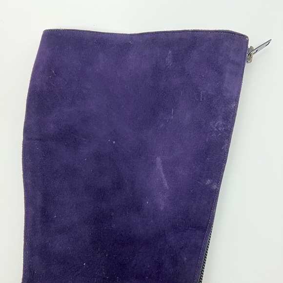 JERRY EDOUARD Vintage Purple Suede Butterfly Embroidered Zip GoGo Boots Sz 5.5 - Picture 13 of 16